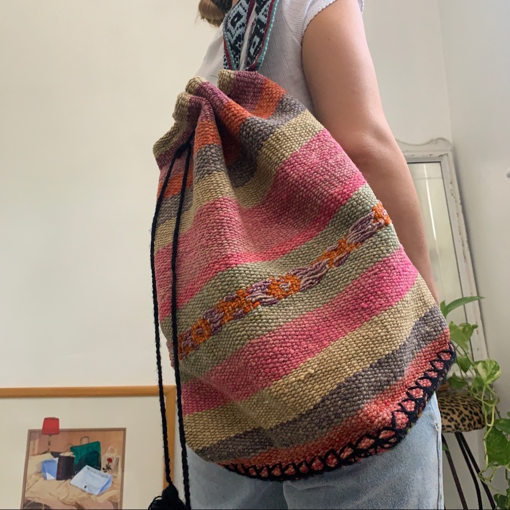 Boho Knit Backpack Sac